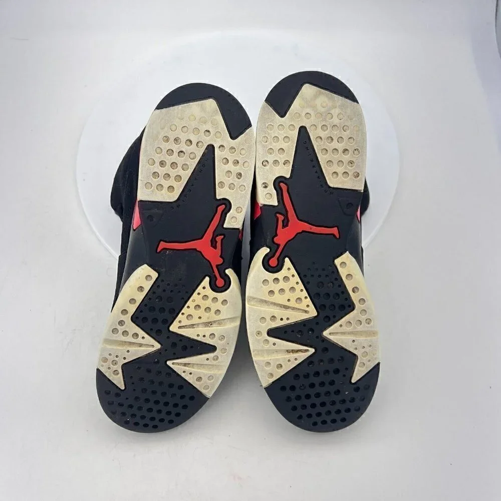 Nike Air Jordan VI 6 Retro Youth Size 3Y 384666-060 Black Infra Red Shoes